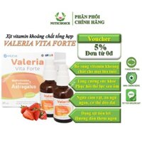 Xịt siro vitamin khoáng chất tổng hợp cho mọi lứa tuổi Valeria Vita Forte tăng cường sức khoẻ và đề kháng, ăn ngủ ngon