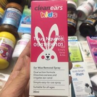 ❌Xịt tan ráy tai Clean Ears Kids 30ml của Úc