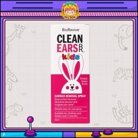 Xịt tan ráy tai thỏ hồng Clean Ears Kids cho bé từ 2m+ 30ml Úc