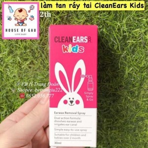 Xịt tan ráy tau Cleanears Kids 30ml