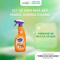 Xịt Tẩy Đa Năng MAGIC NATURE 660g - Tẩy Dầu Mỡ, Nhà Bếp & Nhà Vệ Sinh, Hương Chanh