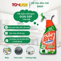Xịt Tẩy Dầu Mỡ Nhà Bếp Bref Power 750ml, Tẩy Lò Nướng, Máy Hút Mùi