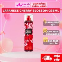 Xịt thơm body mist Japanese Cherry Blossom Bath and Body Works Mỹ hương nước hoa 236ml - Narah