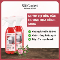 Xịt Thơm Bồn Cầu, Vệ Sinh Đồ Sứ Hương Hoa Hồng SukGarden Cedar 500ml