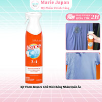Xịt Thơm Bounce Khử Mùi Chống Nhăn Quần Áo Rapid Touch Up 3 in 1 USA - 275g