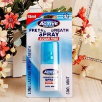 Xịt Thơm Miệng Beauty Formulas Fresher Breath Spray Cool Mint - 15ml