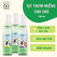 Xịt thơm miệng cho chó mèo Tropiclean 118ml xuất xứ Mỹ Tropiclean Fresh Breath Oral Care Spray