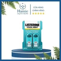 Xịt Thơm Miệng Listerine Cool Mint Màu Xanh Dương Chính Hãng Mỹ (7,7ml x2 chai)