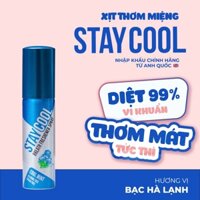 Xịt Thơm Miệng STAYCOOL Hương Bạc Hà Hỗ Trợ Diệt Vi Khuẩn Thơm Mát Tức Thì