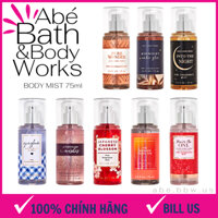 Xịt thơm nước hoa toàn thân body mist BATH AND BODY WORKS chính hãng, Body mist minimize 75ml.