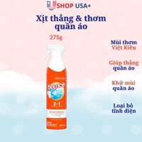 Xịt thơm quần áo Bounce Mỹ Rapid Touch Up 3 in 1 xịt trực tiếp giúp quần áo thơm thẳng chống nhăn khử mùi 275g