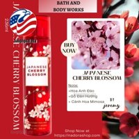 Xịt toàn thân Body Mist Bath And Body Works - Japanese Cherry Blossom - [ Hàng ngoại┊ 𝓤𝓢𝓐 ]