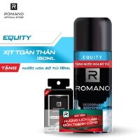 Xịt toàn thân Romano Equity 150ml tặng nước hoa bỏ túi 18ml