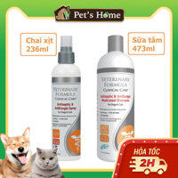 Xịt và sữa tắm kháng khuẩn, trị nấm cho chó mèo Synergy Labs Antiseptic & Antifungal