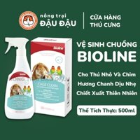 Xịt Vệ Sinh Chuồng Bioline Cho Thỏ, Bọ Ú, Chinchilla, Hamster, Chim 500ml