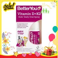 Xịt vitamin D+K2 Better You cho bé từ 1 tuổi 15ml của Anh
