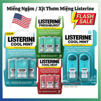 Xịt/Miếng ngậm thơm miệng Listerine Hàng Mỹ