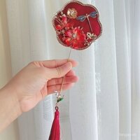 Xiuhe fan Mini small fan slap fan morning robe style photo wedding props antique small bridal fan