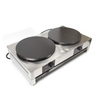 XiuPan 16" Non-stick Double Crepe Maker Electric Pancake Machine Crepe Pan Baker Griddle Spreader Breakfest for Home Party Cafe Tea Shop Commer...