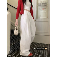 @Xiuuorder Quần jean trắng kem ống suống chất mềm