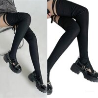 Xixi Nơ Ren Đùi Tất Ấm Trên Đầu Gối Tất Chân Ấm Áp Chia Ngón Chân Vớ Giày Dài Boot Vớ Nữ