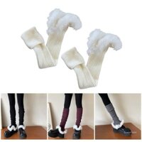 Xixi Nữ Đan Dài Tất Chân Ấm Bông Tai Kẹp Dễ Thương Boot Tất Mùa Đông Ấm Chân Tất