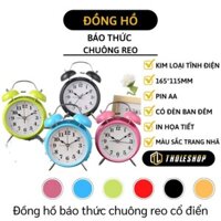 XK_ Đồng hồ báo thức chuông gõ - Đồng hồ báo thức classic chuông reo siêu to thích hợp dùng decor phòng 5534