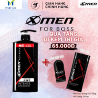 [XMEN BOSS] Tắm & Gội 2IN1 XMEN BOSS Hương Intense Trầm Nội Lực 650G Tặng Kèm Dầu Gội 150G/ Lăn Khử Mùi 40mL