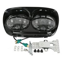 XMT-MOTO 5 3/4" Dual LED Projector Headlight Lamp fits for Harley-Davidson Road Glide models 1998-2013