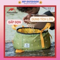 XÔ CHẬU NƯỚC RỬA MẶT RỬA BÁT DÃ NGOẠI CẮM TRẠI DU LỊCH CÂU CÁ GẤP GỌN NATUREHIKE NH15Z002-L NH18L010-P