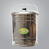 Xô có nắp Inox Mefis Cook - 19 lít | Công ty TNHH Hưng Phát Thiên Vương đồ gia dụng inox, xô chậu inox, bình đựng nước inox, đồ inox gia đình