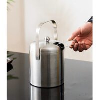 Xô đá bia inox 304 tặng kèm kẹp gắp xô đựng đá hai lớp giữ lạnh lâu nắp đậy kín hơi và quai cầm tiện dùng