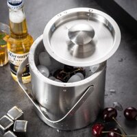 Xô Đá DÀY 2 LỚP Thép Không Gỉ LOẠI CAO CẤP,  Xô Sâm Panh, Xô Rượu Vang, Xô Đá Bia Lạnh, Xô Đá Trái Cây, Xô Quán Bar, Nhà