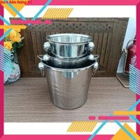 Xô đá inox đựng đá ,ướp lạnh rượu bia.