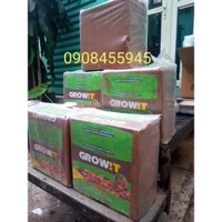 Xơ dừa bột GROWT-mụn dừa ép khối, kiện 28x28x16.5cm,4.5kg, làm giá thể mai vàng,cây cảnh, rau mầm.