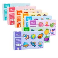 Xỏ Hạt Gỗ Đồ Chơi An Toàn Cho Trẻ Mầm Non Nhiều Chủ Đề Hình Ảnh Dễ Thương