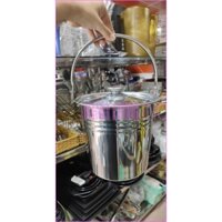 Xô inox 304 xịn dày có nắp TĐ