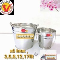 Xô inox 304  xô 3,5,8,12,17 lit xô 18,20,25,27,30,34,xô đựng đá ,xô đựng nước ,gạo Vietcook