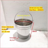 XÔ INOX CAO CẤP SUS 304 ĐÁY NHỌN CỠ VỪA- XĐN02I3