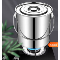 Xô inox có nắp đậy đựng nước lèo/đựng đá