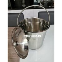 XÔ INOX CÓ NẮP ĐỰNG NƯỚC LÈO(NƯỚC LẨU), ĐỰNG ĐÁ.