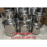 Xô inox khoá gài