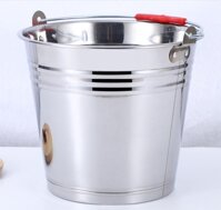 Xô Inox Xịn 5 Lít/22Cm Thép Không Rỉ Loại Dày 1.2mm