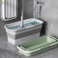Xô lau nhà có thể gập lại ECHOG, Thùng giặt tiết kiệm không gian hình chữ nhật, Phụ kiện phòng tắm Chậu giặt lớn di động có thể tái sử dụng Cắm trại