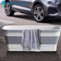 Xô lau nhà có thể gập lại LUNAEDGE, Thùng giặt lớn có thể tái sử dụng, Chậu giặt silicon bằng nhựa hình chữ nhật dễ dàng mang theo Cắm trại