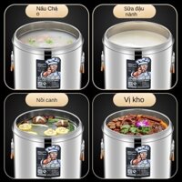 Xô Nấu Cháo Bằng Điện304Xô Nấu Canh Thương Mại Inox, Xô Nước Sôi, Sữa Đậu Nành, Thịt Heo Kho, Xô Nấu Mì