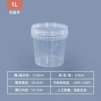 Xô nhỏ dày cấp thực phẩm có nắp Xô nhựa Xô nước sốt 5 lít Xô sơn kín Xô sơn Xô nước nhỏ 10L