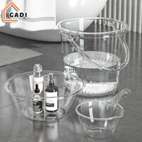 Xô nhựa có nắp đậy dung tích 14L trong suốt chất liệu nhựa Acrylic dày dặn