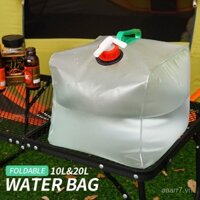 Xô nước gấp 20L cho cắm trại ngoài trời Explorer, túi nước nhựa trong suốt, bình nước PVC dung tích lớn, túi uống nước