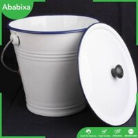 Xô Nước Men Có Nắp Hộp Đựng Chất Lỏng 9L Lon Bảo Quản Cho Sân Vườn Hoạt Động Ngoài Trời Dầu Nước Làm Lạnh Cơm Tổ Chức